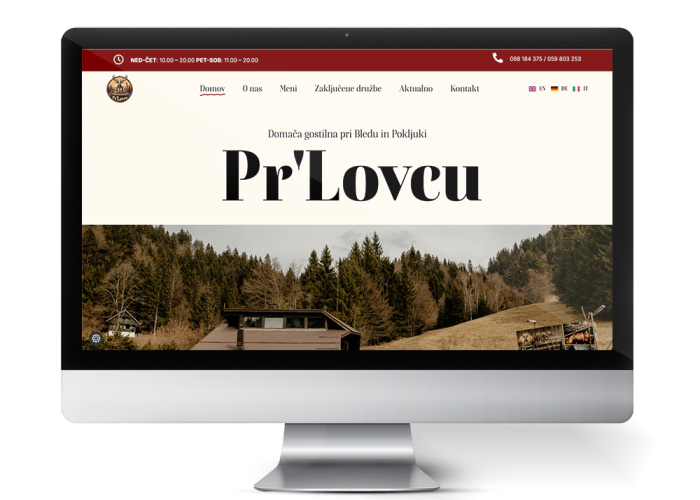 Izdelava spletne strani za Gostilno Pr' Lovcu